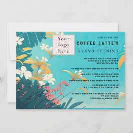 Beach Tropical floral Business Eröffnung Einladung