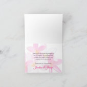 Beach Tropical Floral Hawaii Hochzeit Vielen Dank Dankeskarte (Innenseite)