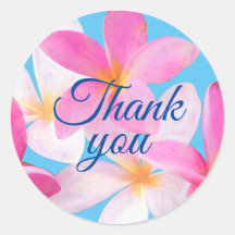 Beach Tropical Floral Pink Hochzeit Vielen Dank