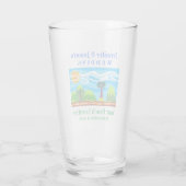 Beach Tropical Hochzeit in Urlaubsort Fevor Pint Glas (Rückseite)