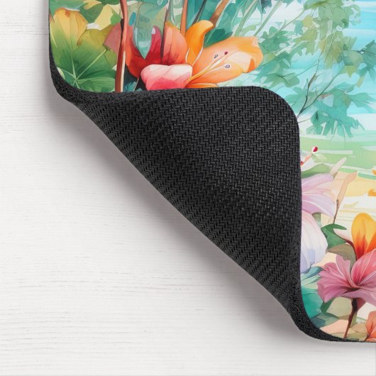 Beach Tropical Island Hibiskus Mousepad (Ecke)