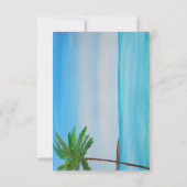 Beach Tropical Island Summer Wedding RSVP Karte (Rückseite)