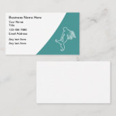 Beach Tropical Mermaid Theme Business Cards Visitenkarte (Vorne/Hinten)