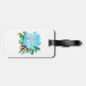 Beach Tropical Music Gepäckanhänger (Rückseite horizontal)