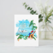 Beach Tropical Music Postkarte (Stehend Vorderseite)