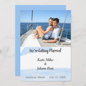 Beach Tropical Nautic Foto Save the Date (Vorne/Hinten)