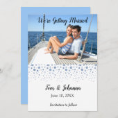 Beach Tropical Nautic Foto Save the Date Einladung (Vorne/Hinten)