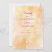 Beach Tropical Neon Bachelorette Weekend Einladung (Rückseite)