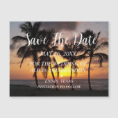 Beach Tropical Ocean Hochzeiten Moderne Waves Magn Magnetkarte (Vorderseite)