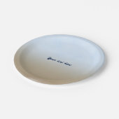 Beach Tropical Ombre Blue Wedding Party Teller (Schrägansicht)