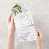 Beach Tropical Palms Shadows UAWG triftig All In One Einladung (Abreißen)