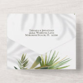 Beach Tropical Palms Shadows UAWG triftig All In One Einladung (Rückseite)