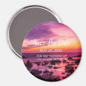 Beach Tropical Sand Hochzeiten Moderne Waves Magne Magnet (Vorderseite/Rückseite)
