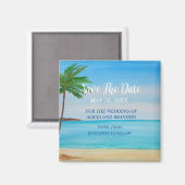 Beach Tropical Sand Hochzeiten Moderne Waves Magne Magnet (Vorderseite/Rückseite)