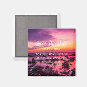 Beach Tropical Sand Hochzeiten Moderne Waves Magne Magnet (Vorderseite/Rückseite)