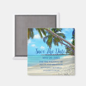 Beach Tropical Sand Hochzeiten Moderne Waves Magne Magnet (Vorderseite/Rückseite)