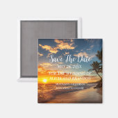Beach Tropical Sand Hochzeiten Moderne Waves Magne Magnet (Vorderseite/Rückseite)