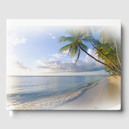 Beach Tropical Seaside Wedding oder Dusche Gästebu Gästebuch (Vorderseite)