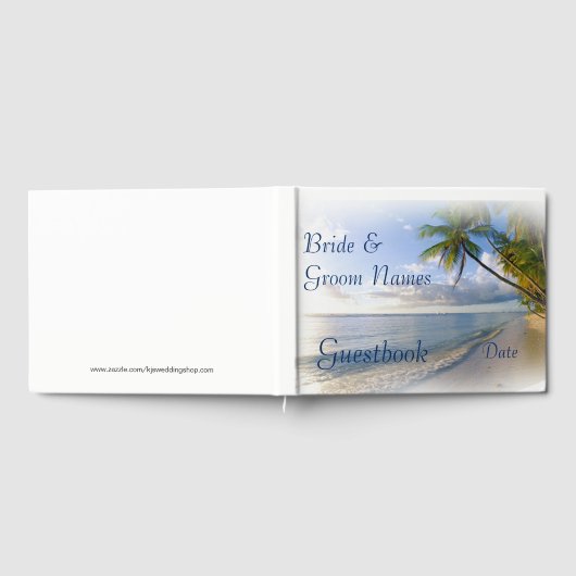 Beach Tropical Seaside Wedding oder Dusche Gästebu Gästebuch (Voll)