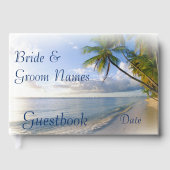 Beach Tropical Seaside Wedding oder Dusche Gästebu Gästebuch (Vorderseite)
