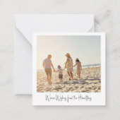 Beach Tropical Square Foto Weihnachtskarte Mitteilungskarte (Rückseite)