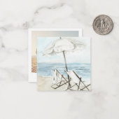 Beach Tropical Square Foto Weihnachtskarte Mitteilungskarte (Vorderseite/Rückseite Beispiel)