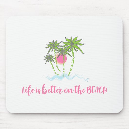 Beach Tropical Style Summer Graphic Mousepad (Vorne)