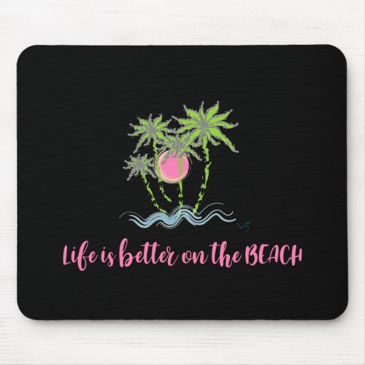 Beach Tropical Style Summer Graphic Mousepad (Vorne)