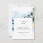 Beach Tropical Summer Brautparty Dankeskarte (Vorderseite)