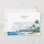 Beach Tropical Summer Wedge Dankeskarte (Vorderseite)
