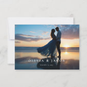 Beach Tropical Summer Wedge Dankeskarte (Rückseite)