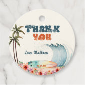 Beach Tropical Surf Vielen Dank Geschenkanhänger (Vorderseite)