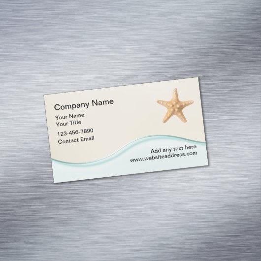 Beach Tropical Theme Real Anwesen Magnetische Visitenkarte (Beispiel)