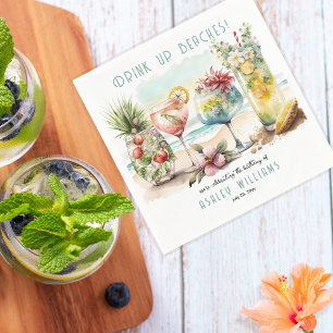 Beach Tropical Themed Cocktails Geburtstagsparty Serviette