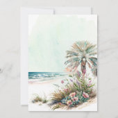 Beach Tropical Themed Cocktails Rente Party Einladung (Rückseite)