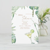 Beach Tropics Margarita Brautparty Einladung (Stehend Vorderseite)