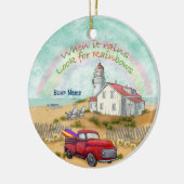 Beach Truck Lighthouse Keramik Ornament (Links)