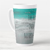 Beach Turquoise White Tropical Ocean Waves Coastal Milchtasse (Linke Ecke)