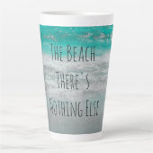 Beach Turquoise White Tropical Ocean Waves Coastal Milchtasse (Vorderseite)