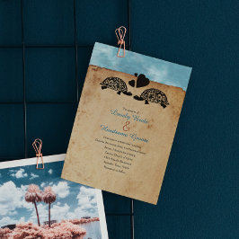 Beach Turtle Whimsical Wedding Einladung