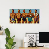 Beach Typs der 50er Jahre Poster (Heimbüro)