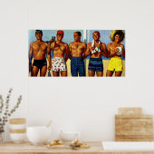 Beach Typs der 50er Jahre Poster (Küche)