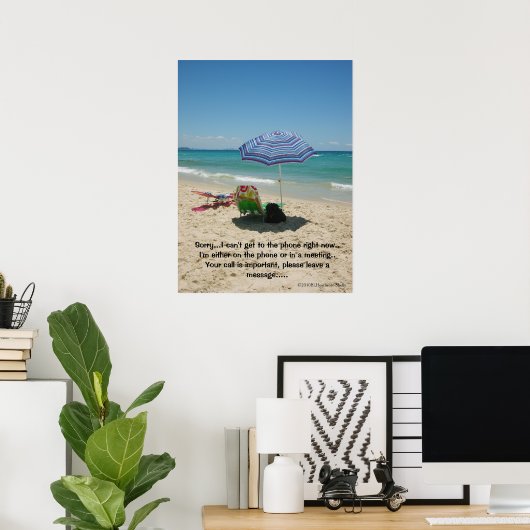 Beach Umberella Poster (Heimbüro)