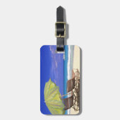 Beach Umbrella, Abaco, Bahamas Gepäckanhänger (Vorderseite vertikal)