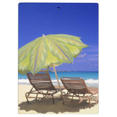 Beach Umbrella, Abaco, Bahamas Klemmbrett (Rückseite)