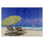 Beach Umbrella, Abaco, Bahamas Schneidebrett (Vorderseite)