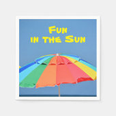 Beach Umbrella Bright farbenfroher Sommerspass Serviette (Vorderseite)