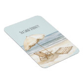 Beach Umbrella Ocean Sea Sand Serenity Magnet (Rechte Seite)