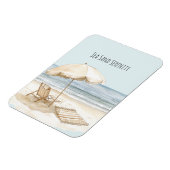 Beach Umbrella Ocean Sea Sand Serenity Magnet (Linke Seite)