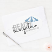 Beach Umbrella - Oval Sticker (Umschlag)